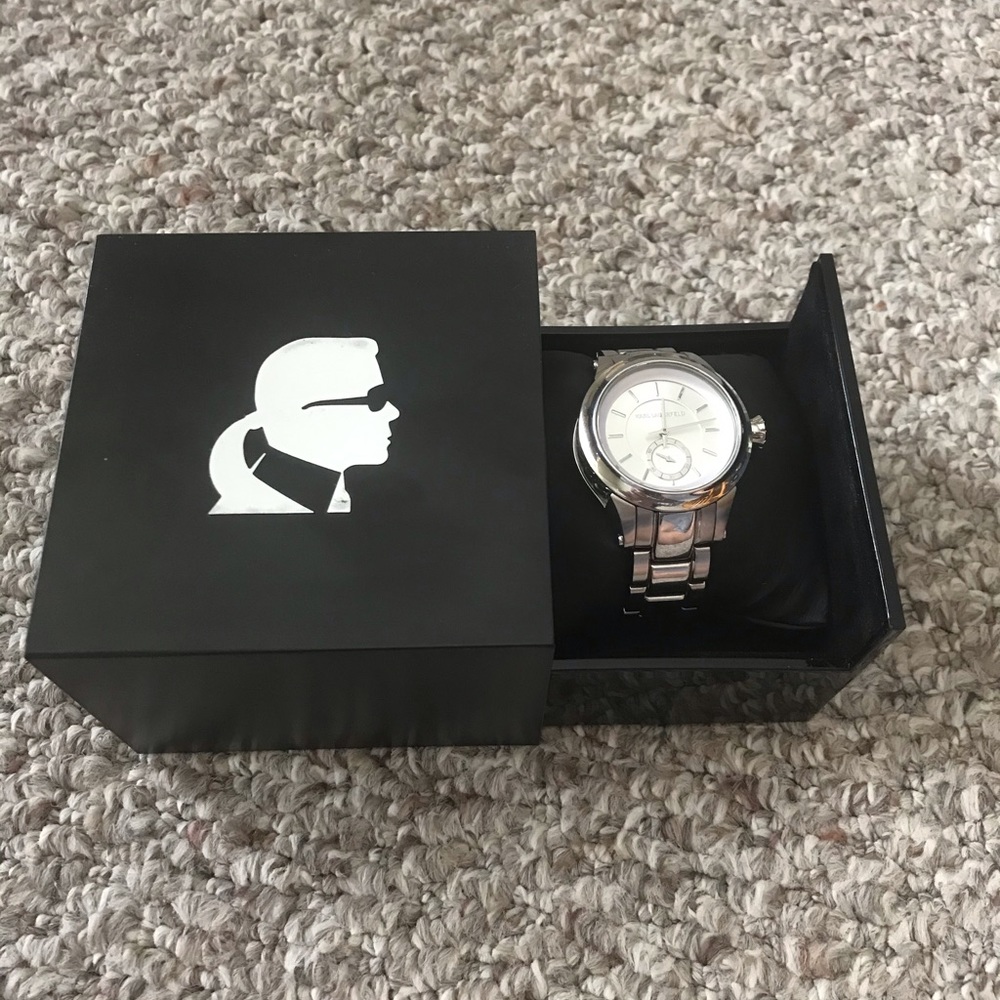 Karl Lagerfeld silver stainless steel watch